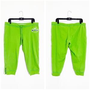 Vintage Y2K Hollister Capri Pants Size Large Bella Swan Elena Gilbert Green Logo